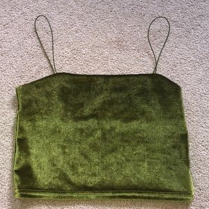 Cropped Green Zaful Tank Top